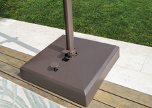 Load image into Gallery viewer, Treasure Garden - AG25T 10' Square Cantilever Umbrella - black / cast ocean (A) Sunbrella®