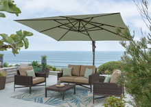 Load image into Gallery viewer, Treasure Garden - AKZ Plus 10' x 13' Rect. Cantilever Umbrella - black / bliss pebble (A)