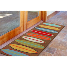 Load image into Gallery viewer, SURFBOARDS BROWN 24in. x 60in. frontporch rug