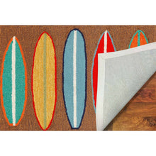 Load image into Gallery viewer, SURFBOARDS BROWN 24in. x 60in. frontporch rug
