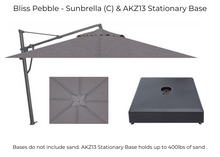 Load image into Gallery viewer, Treasure Garden - AKZ Plus 10' x 13' Rect. Cantilever Umbrella - black / bliss pebble (A)