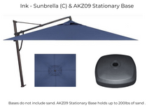 Load image into Gallery viewer, Treasure Garden - AKZ Plus 10' x 13' Rect. Cantilever Umbrella - black / bliss pebble (A)