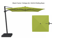 Load image into Gallery viewer, Treasure Garden - AG25T 10' Square Cantilever Umbrella - black / ginkgo (A) Sunbrella®