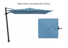Load image into Gallery viewer, Treasure Garden - AG25T 10' Square Cantilever Umbrella - black / cast ocean (A) Sunbrella®