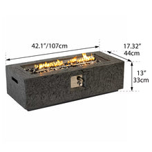 Load image into Gallery viewer, Paramount Rocco Rectangular Fire Pit Table