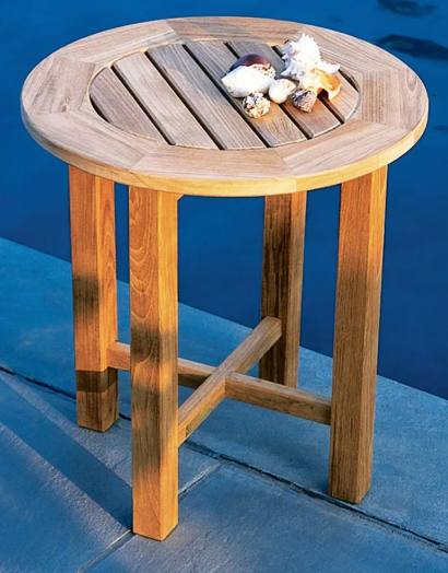 Essex 20" Teak Side table - by Kingsley Bate