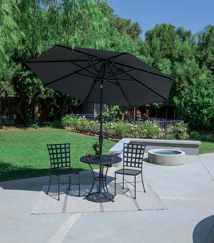 7.5' Glide Tilt Market Sunbrella® Umbrella – Black/Black