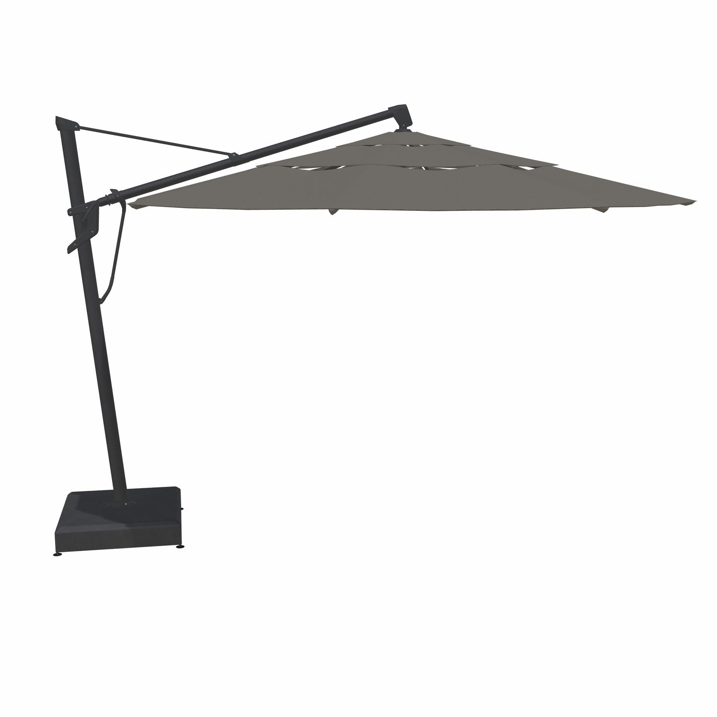 13' AKZ Plus Octagon Cantilever Sunbrella® StarLux Umbrella – Black/Cast Slate