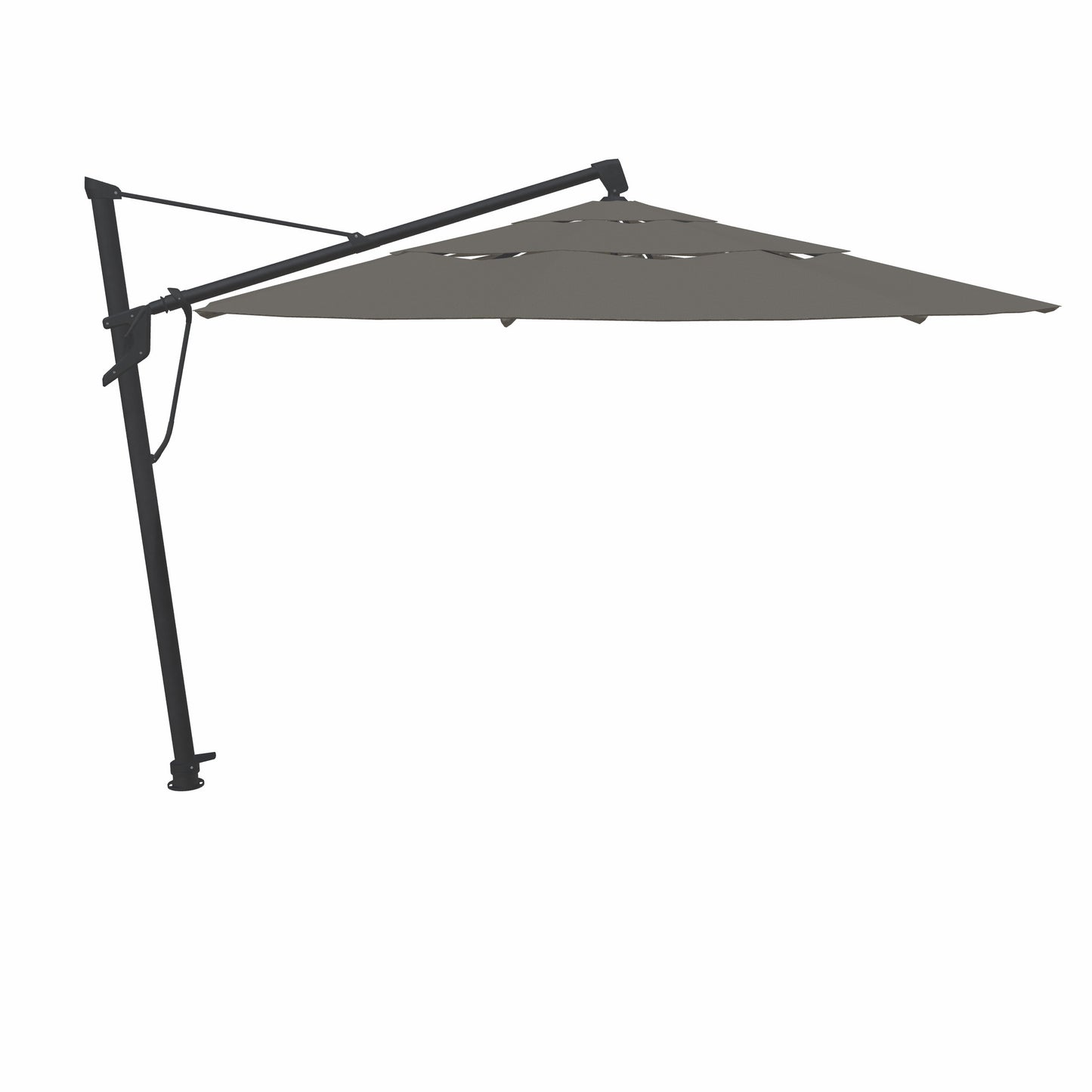 13' AKZ Plus Octagon Cantilever Sunbrella® StarLux Umbrella – Black/Cast Slate