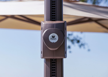 Load image into Gallery viewer, Treasure Garden - AG25T 10&#39; Square Cantilever Umbrella - black / cast ocean (A) Sunbrella®
