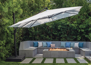Treasure Garden - AKZ Plus 10' x 13' Rect. Cantilever Umbrella - black / ink (A)