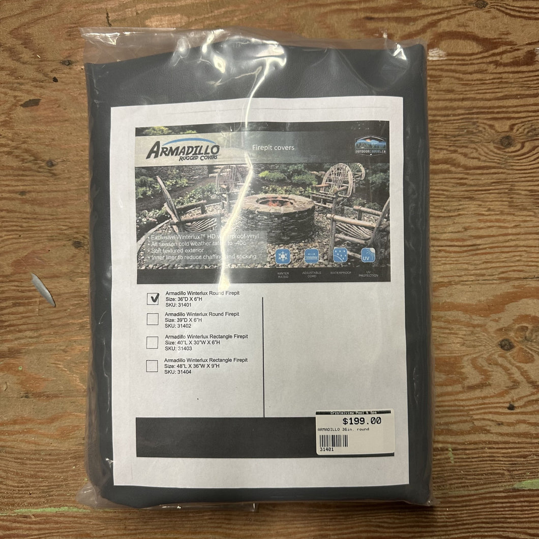 Armadillo - 36in. Round Custom Firepit Cover - 31401