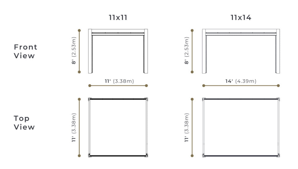 Visscher Stella Motorized Louver Pergola – 11x14 – view 5