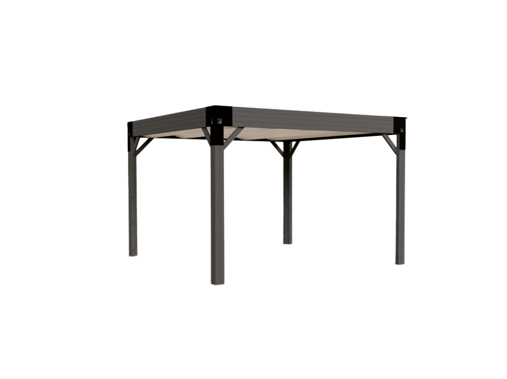 Visscher Mesa Pergola with Retractable Sunshade – 11x11