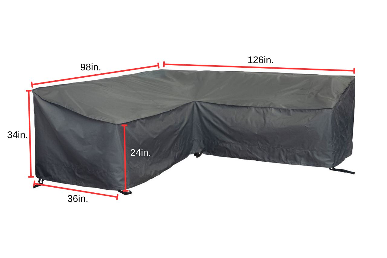 Slicker - Deep High Back Sectional Cover - Long Right Facing (98LL x 126LR x 36D x 34/24H)- 51988