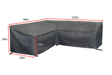 Load image into Gallery viewer, Slicker - Deep High Back Sectional Cover - Long Right Facing (98LL x 126LR x 36D x 34/24H)- 51988
