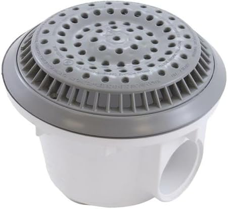 8"  Main Drain - Vinyl  2"S Side x Bottom - PVC - Gray (VGB)