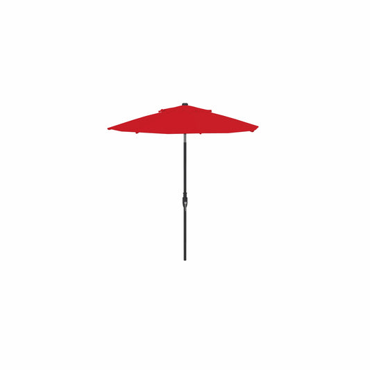 7.5' Glide Tilt Market Sunbrella® Umbrella – Black/Jockey Red