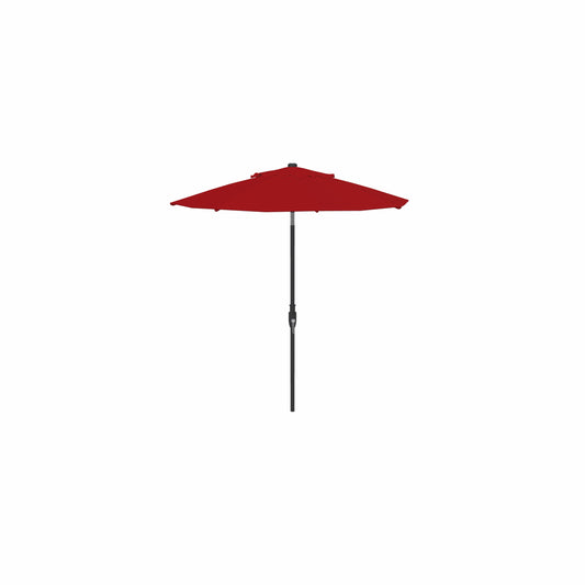 7.5' Glide Tilt Market Obravia Umbrella – Black/Red
