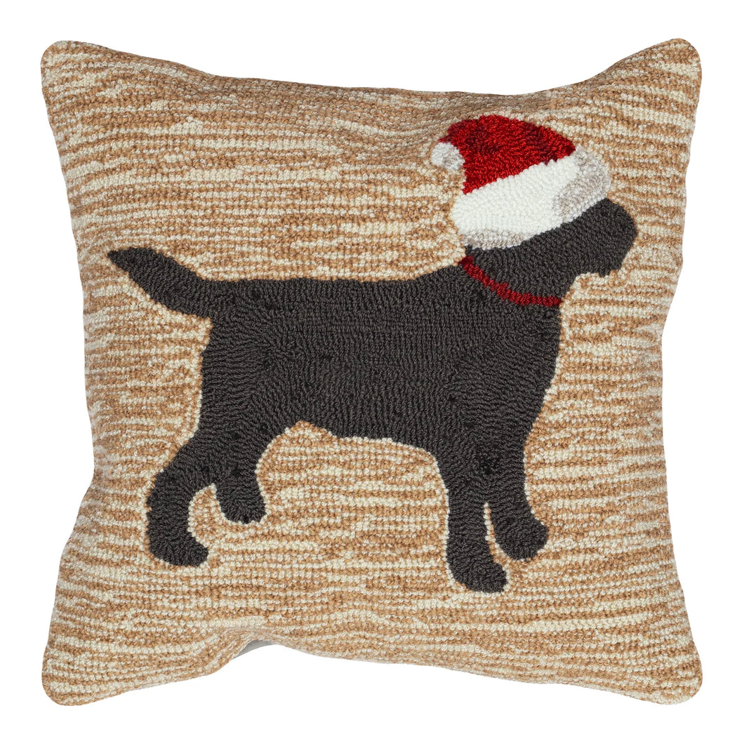 Christmas Dog Neutral 18in Throw Pillow