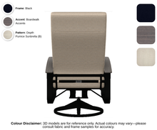 Load image into Gallery viewer, Telescope - Belle Isle - Cushion Supreme Swivel Rocker - black frame / boardwalk accent / depth pumice (B)
