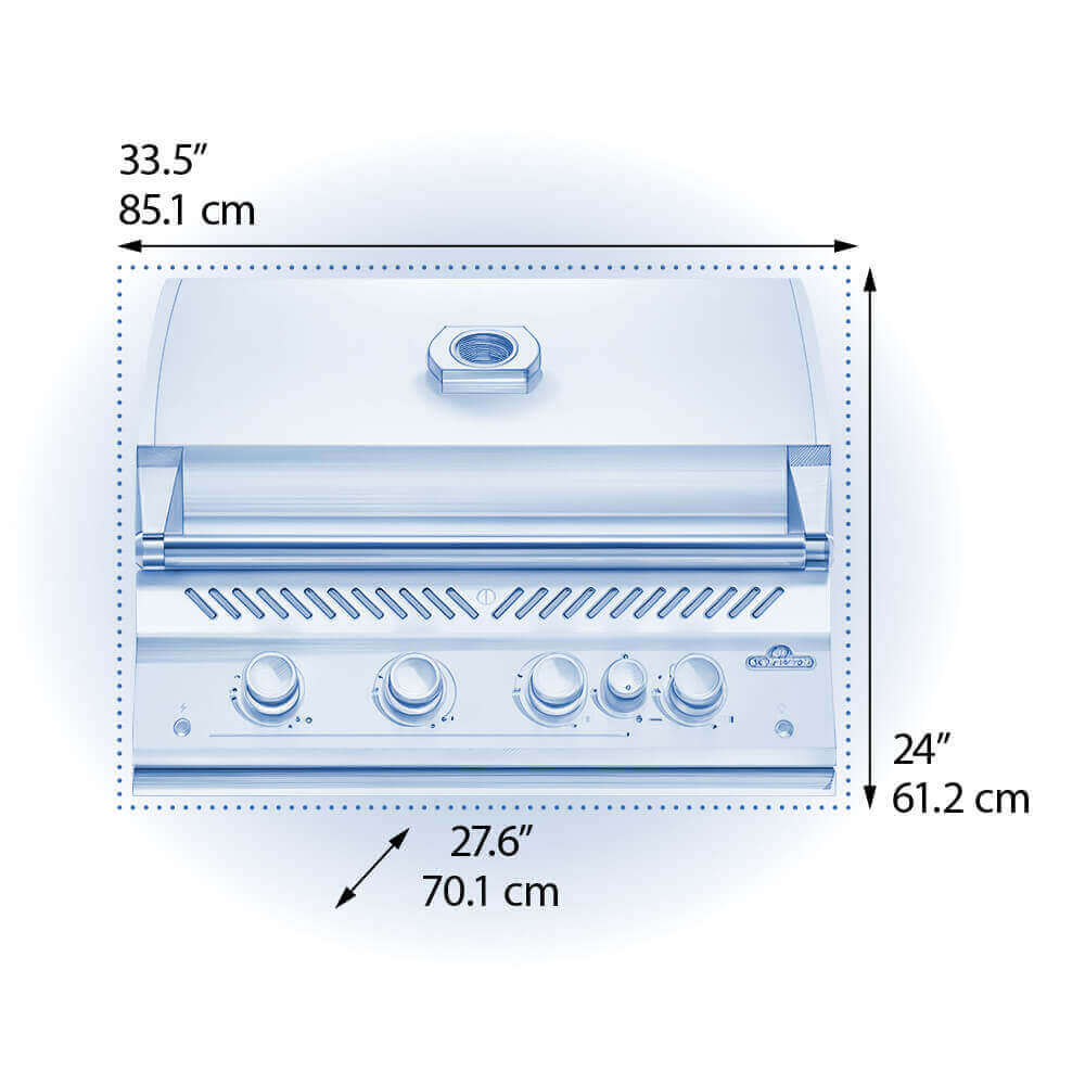 Built-In 700 Series 32-inch Gas Grill - Matte Black