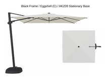 Load image into Gallery viewer, Treasure Garden - AG25T 10&#39; Square Cantilever Umbrella - black / eggshell (C) Sunbrella®

