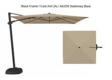 Load image into Gallery viewer, Treasure Garden - AG25T 10&#39; Square Cantilever Umbrella - black / cast ash (A) Sunbrella®
