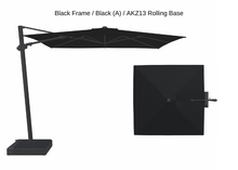 Load image into Gallery viewer, Treasure Garden - AG25T 10&#39; Square Cantilever Umbrella - black / black (A) Sunbrella®
