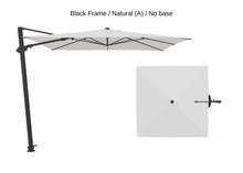 Load image into Gallery viewer, Treasure Garden - AG25T 10&#39; Square Cantilever Umbrella - black / natural (A) Sunbrella®
