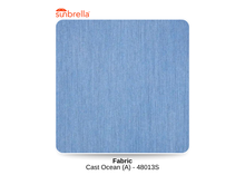 Load image into Gallery viewer, Treasure Garden - AG25T 10&#39; Square Cantilever Umbrella - black / cast ocean (A) Sunbrella®
