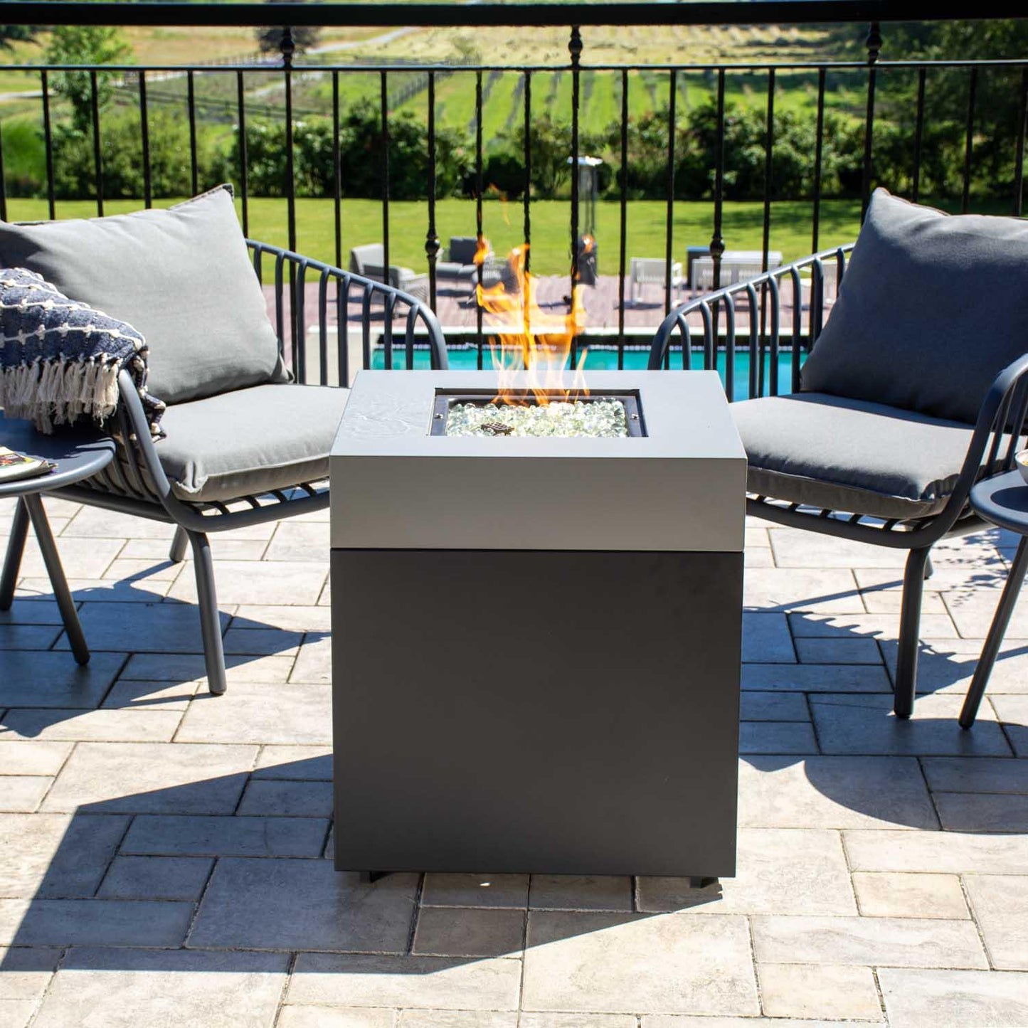 Paramount Pacific Small Space Propane Firepit - Lifestyle 1