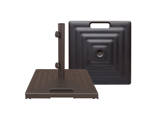 100 LB MONACO SQUARE Cast Aluminum Umbrella Base with Wheels – Black