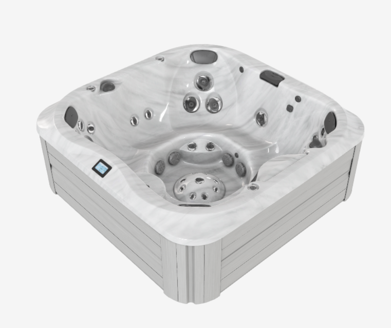 FLOOR MODEL - 2025 Jacuzzi J345 - Brushed Grey / Platinum IR Seat