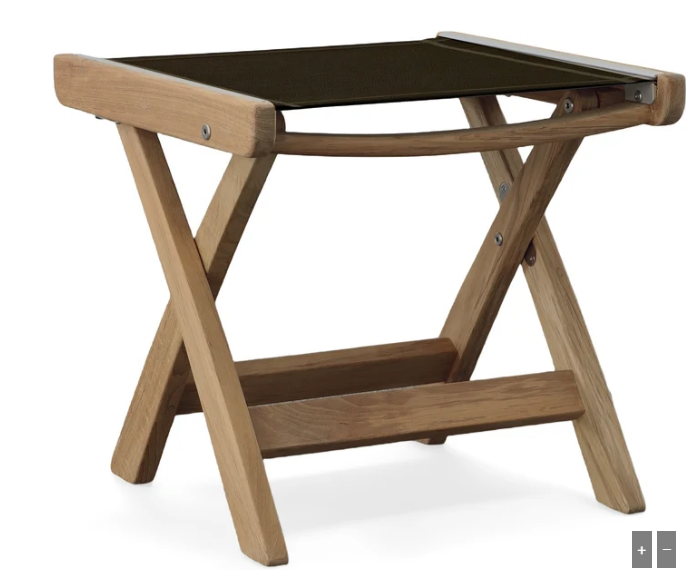 St. Tropez Adjustable Chair & folding ottoman Black- by Kingsley Bate