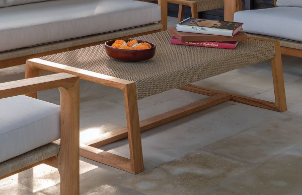 Hana 54" coffee table - by Kingsley Bate