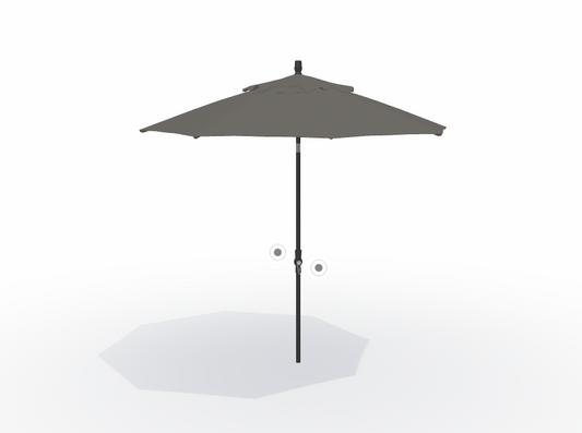 9' Collar Tilt Market Sunbrella® Umbrella – Black/Cast Slate