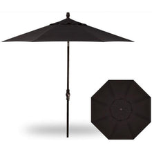 Load image into Gallery viewer, Treasure Garden - 9&#39; Octagon - Collar Tilt - black/black (A) Sunbrella®
