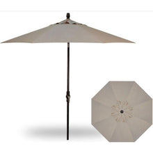 Load image into Gallery viewer, Treasure Garden - 9&#39; Octagon - Collar Tilt - anthracite/pathway pumice stripe (A) Sunbrella®
