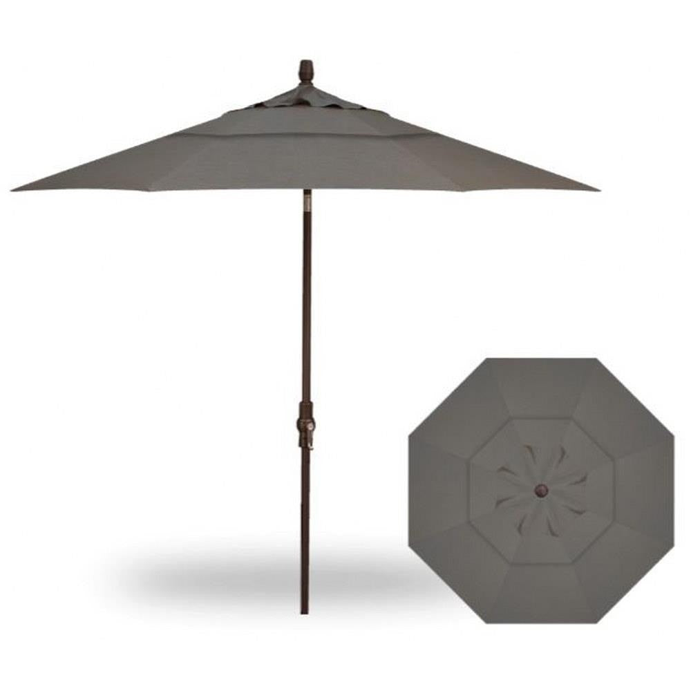 Treasure Garden - 9' Octagon - Collar Tilt - black/jockey red (A) Sunbrella®