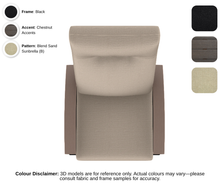 Load image into Gallery viewer, Telescope - Belle Isle - Cushion Supreme Swivel Rocker - black frame / chestnut accent / blend sand (B)
