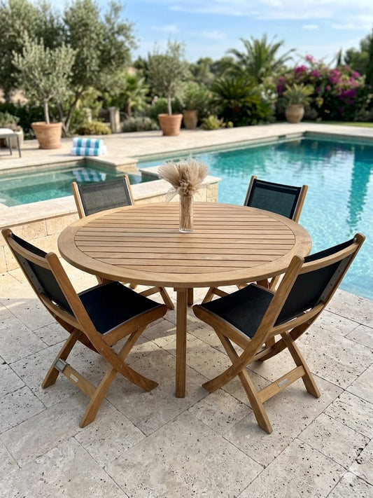Algarve teak dining set by Kingsley Bate