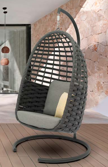 HUG Hanging Chair - Anthracite - by Couture Jardin