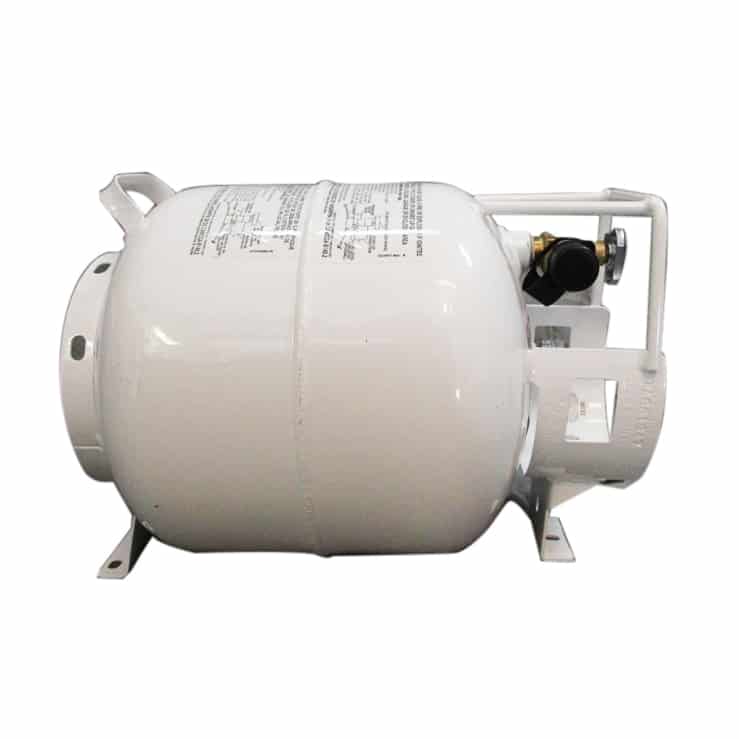 Flame King 20LB Empty Steel Horizontal Propane Tank Cylinder for FirePit Tables Patio Heaters BBQs